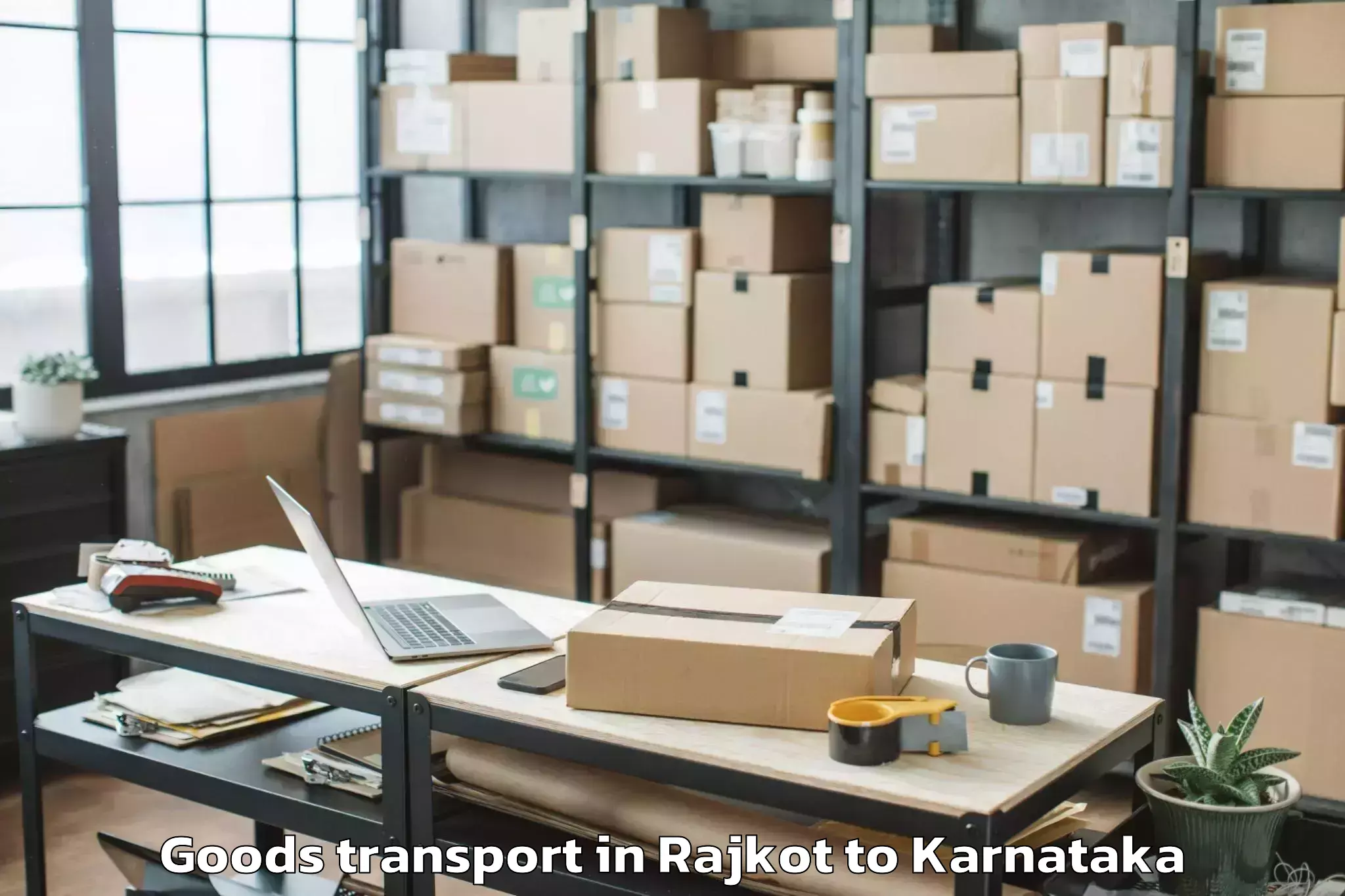 Leading Rajkot to Bellary Airport Bep Goods Transport Provider